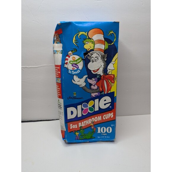 Dixie Dr. Seuss Bathroom 5 OZ 100 Cups 1997 Vintage Discontinued 90s Retro - Picture 14 of 16